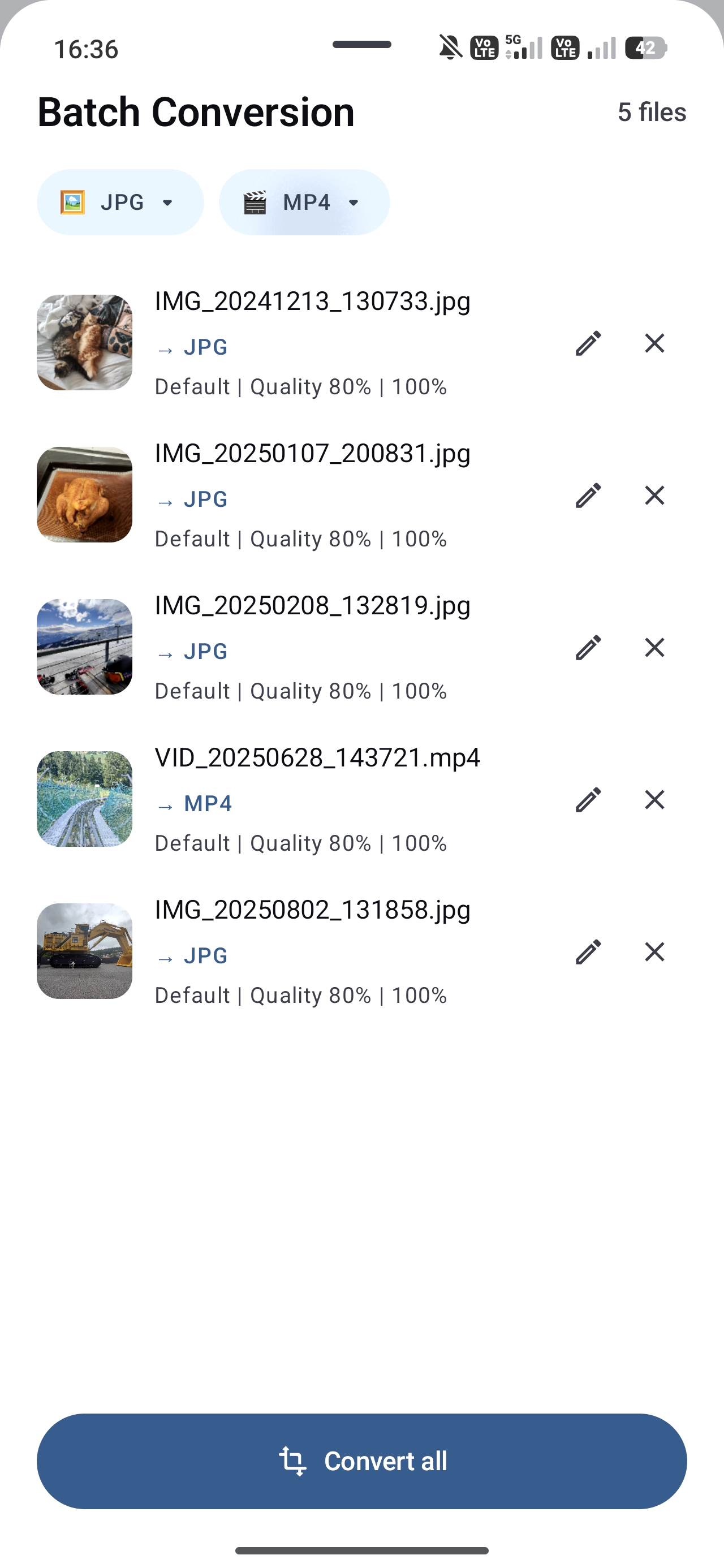 Batch conversion in action
